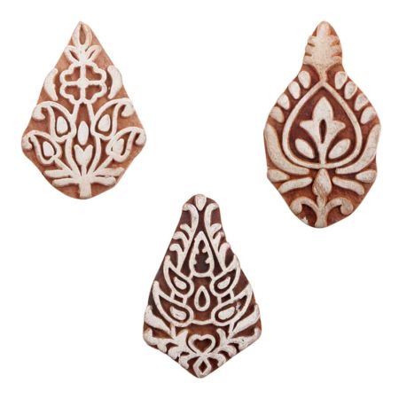 Set of 3 Piece New Mix Wooden Printing Blocks